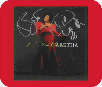 Aretha Franklin | Photo of autographed CD