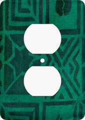 Mud Cloth Green — African Print Light Switch & Outlet Covers