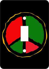 Peace Sign | Red, Black & Green