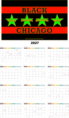 Black Chicago Flag