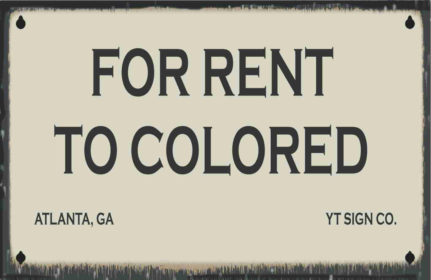 For Rent to Colored
