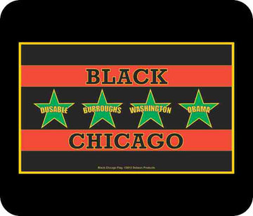 Black Chicago Flag