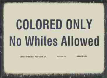 No Whites Allowed