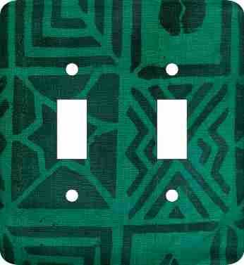 Mud Cloth Green — African Print Light Switch & Outlet Covers