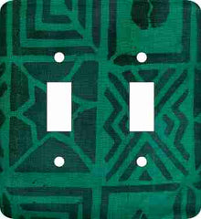 Mud Cloth Green — African Print Light Switch & Outlet Covers