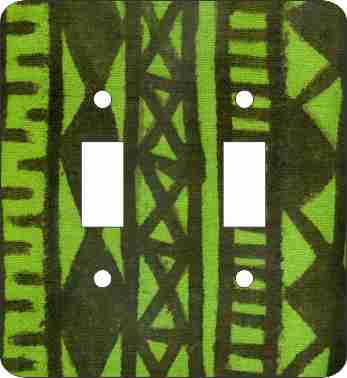 Mud Cloth Lime — African Print Light Switch & Outlet Covers