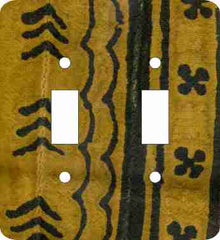 Mud Cloth Mustard — African Print Light Switch & Outlet Covers