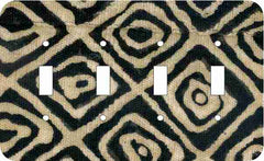 Mud Cloth Black — African Print Light Switch & Outlet Covers