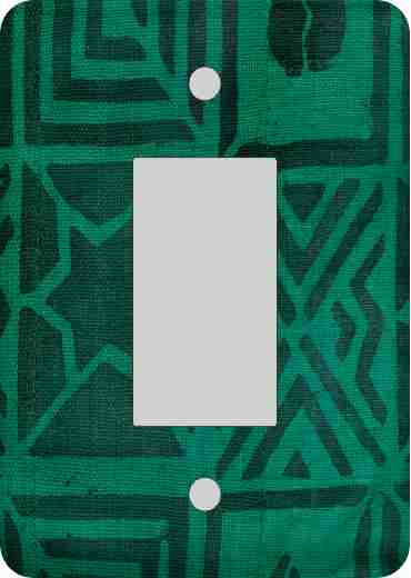 Mud Cloth Green — African Print Light Switch & Outlet Covers
