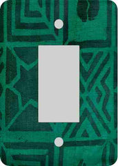Mud Cloth Green — African Print Light Switch & Outlet Covers
