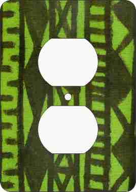 Mud Cloth Lime — African Print Light Switch & Outlet Covers