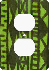 Mud Cloth Lime — African Print Light Switch & Outlet Covers