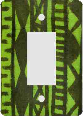 Mud Cloth Lime — African Print Light Switch & Outlet Covers