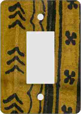 Mud Cloth Mustard — African Print Light Switch & Outlet Covers