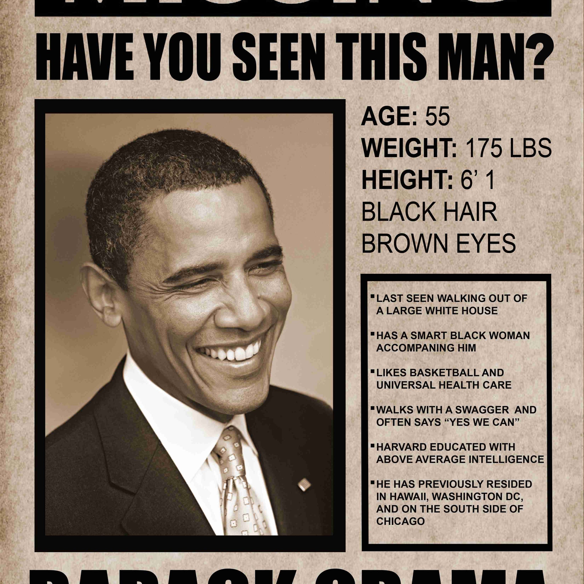 President Barack Obama, Missing In Action
