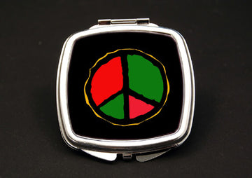 Peace Sign, Red, Black & Green