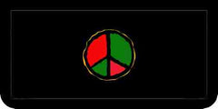 Peace Sign, Red, Black & Green