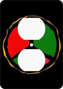 Peace Sign | Red, Black & Green