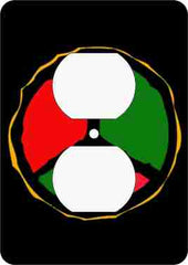 Peace Sign | Red, Black & Green