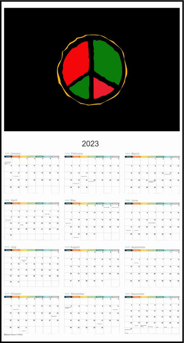 Peace 2023 Poster Wall Calendar