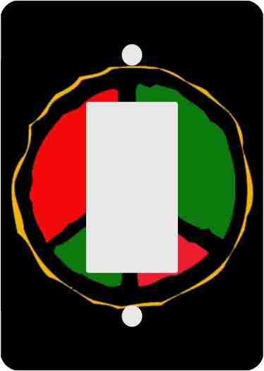 Peace Sign | Red, Black & Green