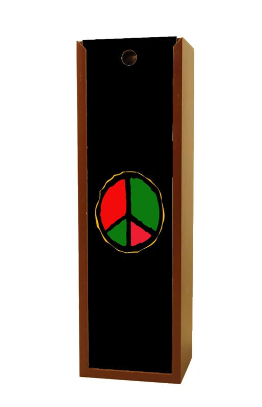 Peace Sign, Red, Black & Green